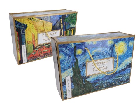 Komplet 2 dużych filiżanek premium - V. van Gogh, Taras kawiarni nocą i Gwiaździsta noc Komplet 2 dużych filiżanek premium