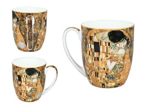 Komplet kubków PREMIUM - Klimt, Pocałunek - Porcelana w eleganckim kuferku