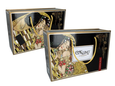 Komplet kubków PREMIUM - Klimt, Pocałunek - Porcelana w eleganckim kuferku
