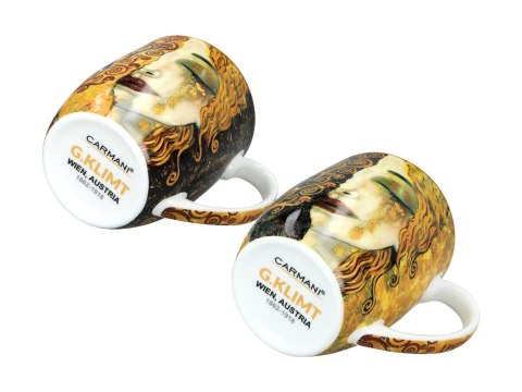 Komplet kubków PREMIUM - Klimt, Złote łzy - Porcelana w eleganckim kuferku