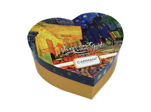 Komplet 2 kubków w sercu - Van Gogh, Taras kawiarni nocą PORCELANA