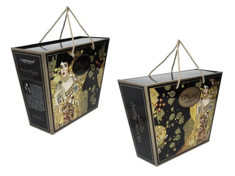 Komplet filiżanka i kubek PREMIUM - Klimt, Adela - Porcelana w kuferku