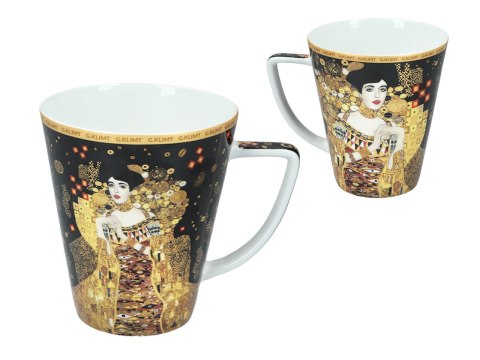 Komplet filiżanka i kubek PREMIUM - Klimt, Adela - Porcelana w kuferku