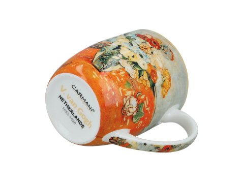 Kubek w pięknym pudełku - Van Gogh, Róże i zawilce