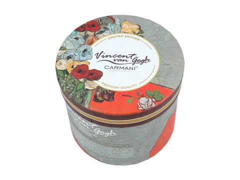 Kubek w pięknym pudełku - Van Gogh, Róże i zawilce