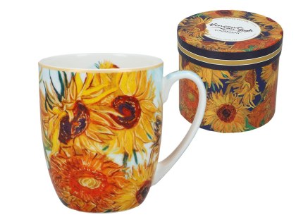 Kubek w pięknym pudełku - Van Gogh, Słoneczniki