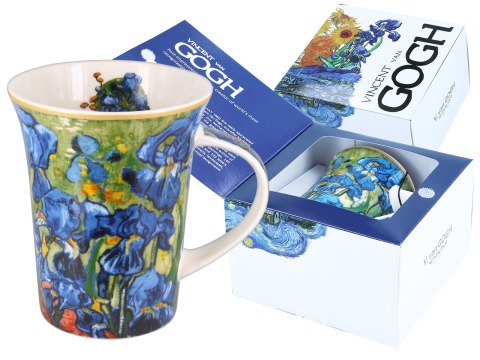 Kubek - Van Gogh, Irysy - Porcelana w eleganckim pudełku
