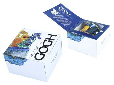 Kubek - Van Gogh, Taras kawiarni w nocy - Porcelana w eleganckim pudełku