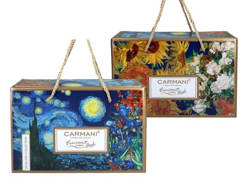 Filiżanka espresso PREMIUM - Van Gogh, Słoneczniki - Porcelana w eleganckim kuferku