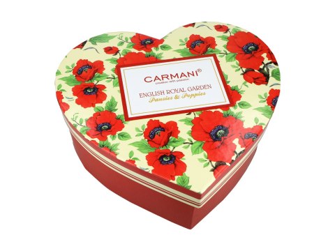 Komplet 2 kubków w sercu - Maki, PORCELANA