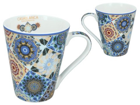 Kubek PREMIUM w kuferku MAROKAŃSKI STYL - porcelana