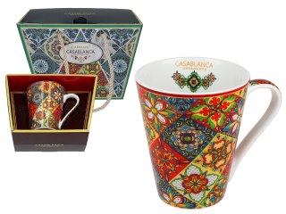 Kubek PREMIUM w kuferku MAROKAŃSKI STYL - porcelana