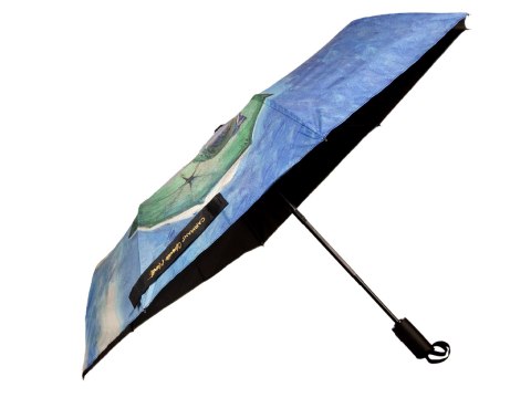 Parasol automat, składany - C. Monet, Kobieta z Parasolem (dekoracja na wierzchu) (CARMANI)